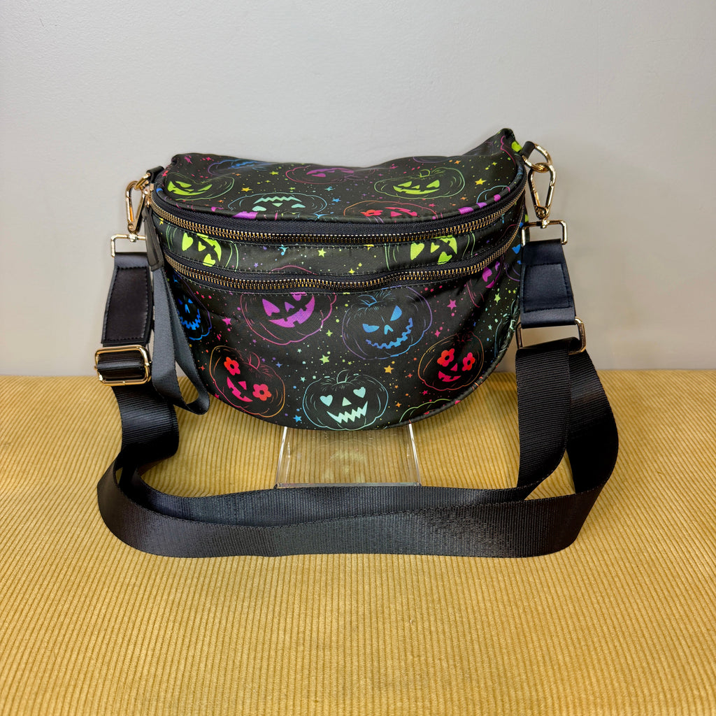 The Roni Nylon Crossbody - Halloween Fall Rainbow Pumpkin Faves