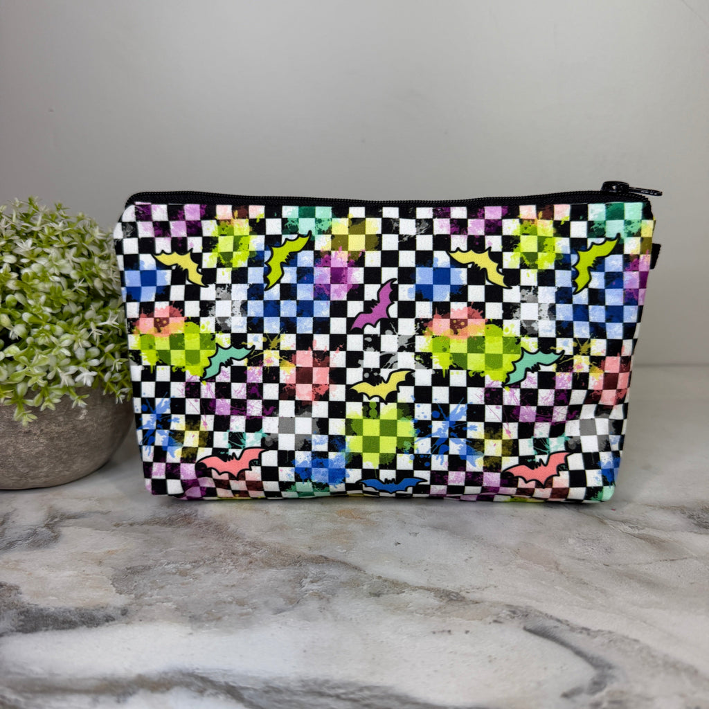 Pouch - Halloween Fall - Rainbow Bat Checker