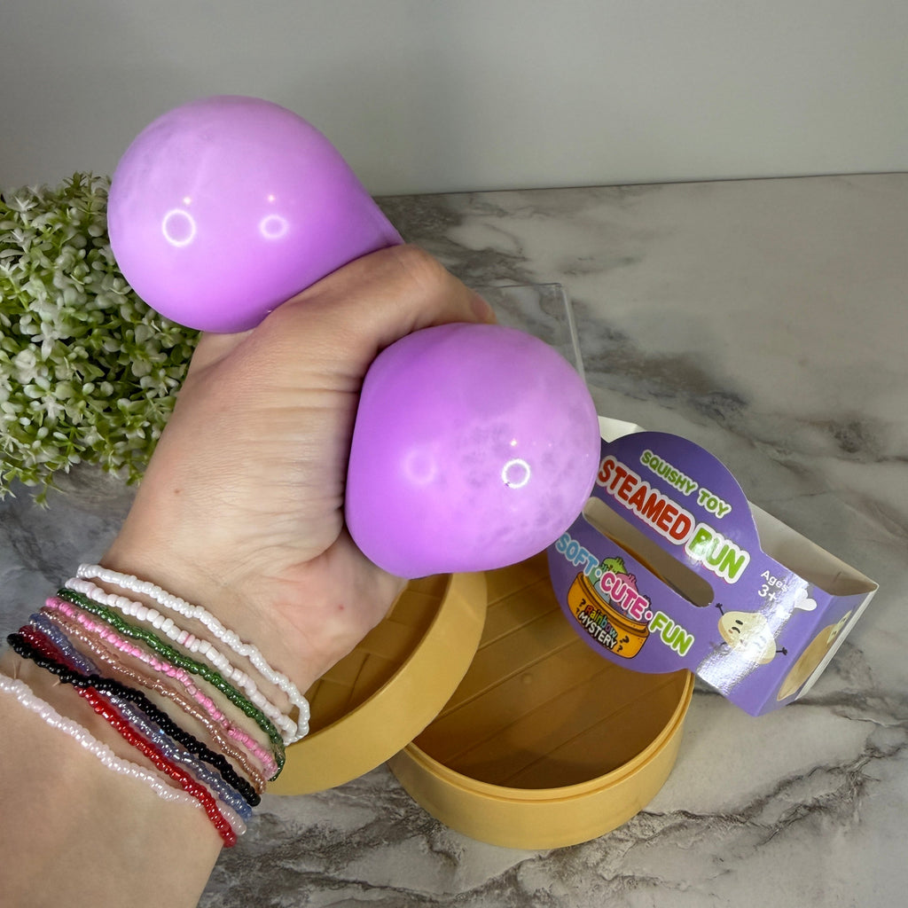 Squishy Toy - Viral Dumpling, Solid Purple