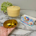 Squishy Toy - Viral Dumpling, Slow Rise Glitter - Gold