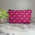 Pouch - Heart, Maroon Dark Pink