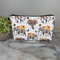 Pouch - Animal Orange Floral Elephant