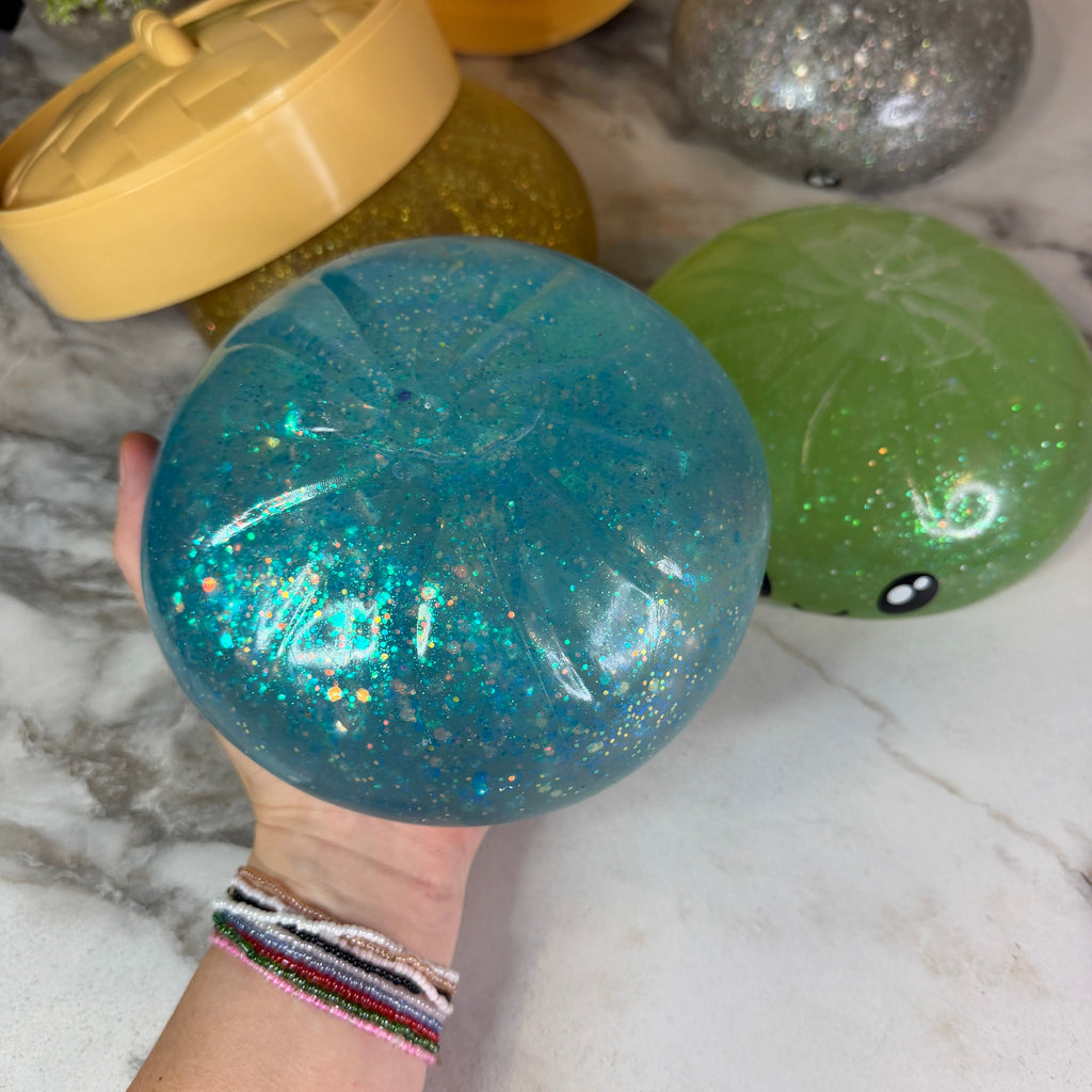Squishy Toy - XL Jumbo Dumpling, Quick Squeeze Glitter