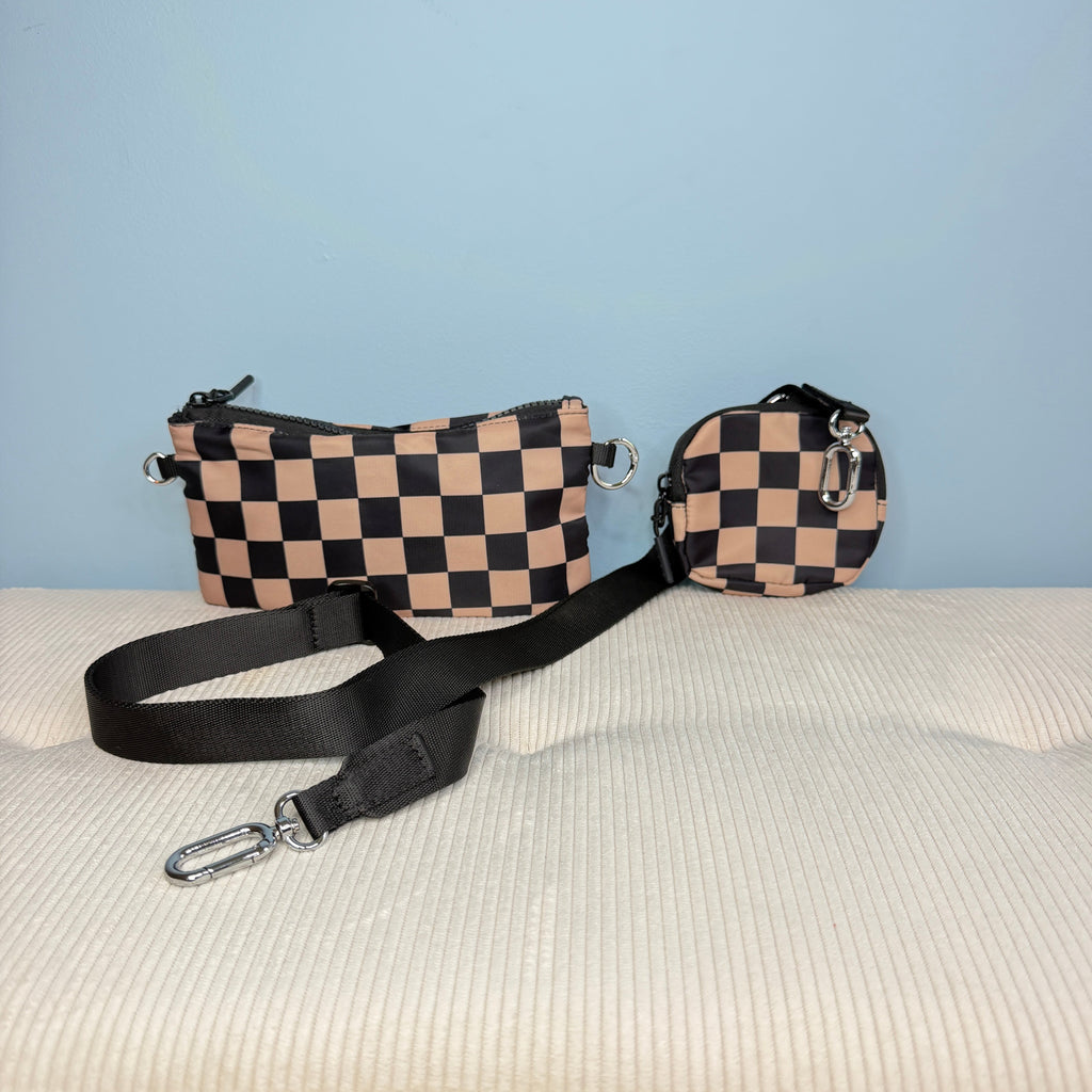 Tara - Double Pouch Nylon Crossbody