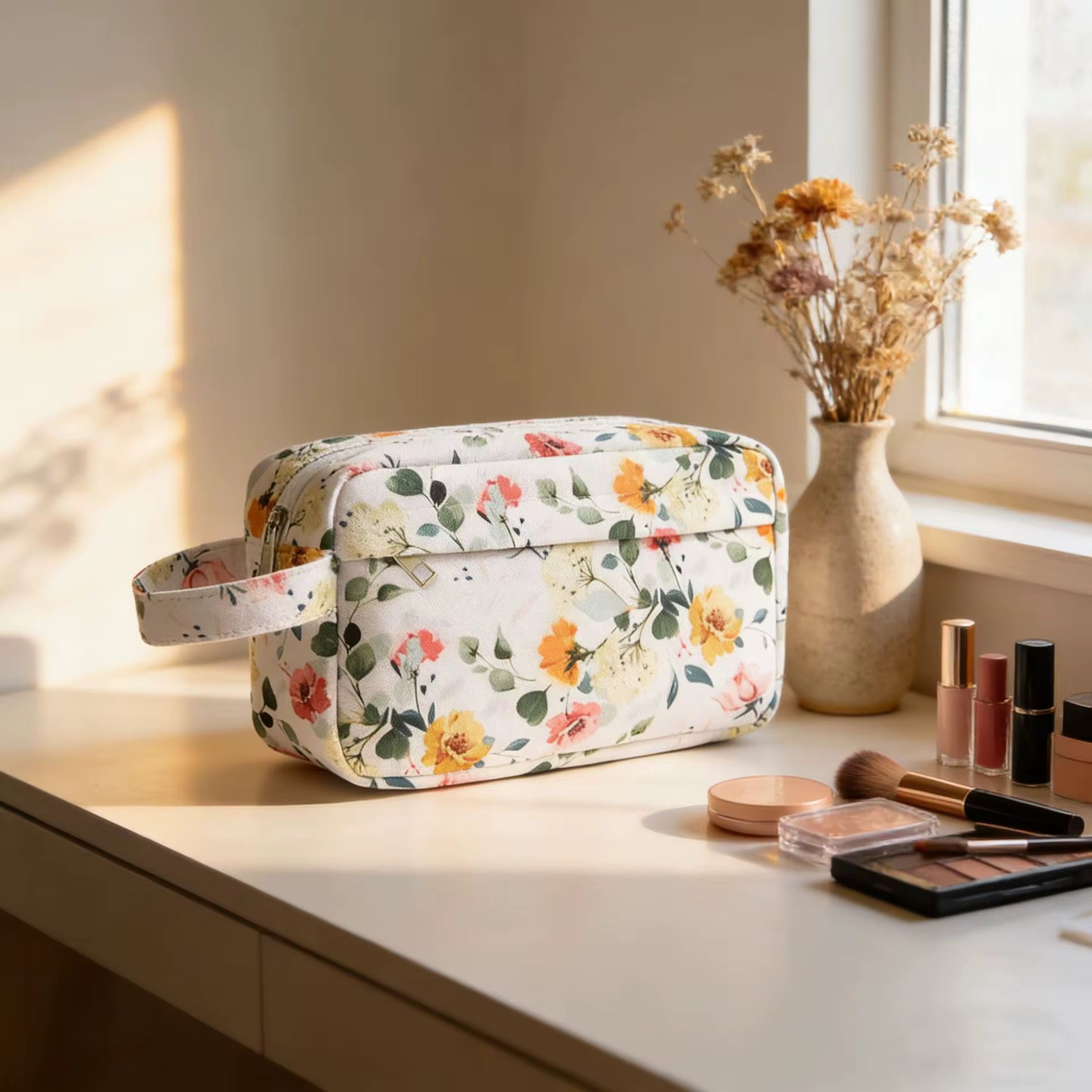 Rectangle Zip Pouch - Floral - PREORDER