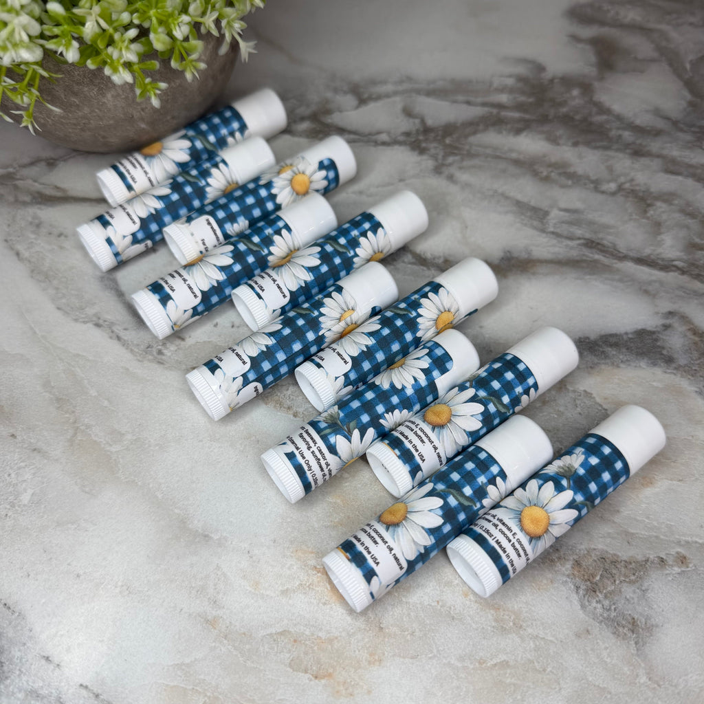 Lip Balm - Daisy Blue Gingham