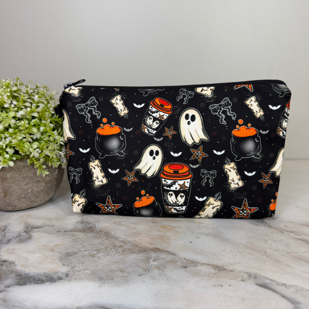 Pouch - Halloween Fall - Orange Ghost Coffee
