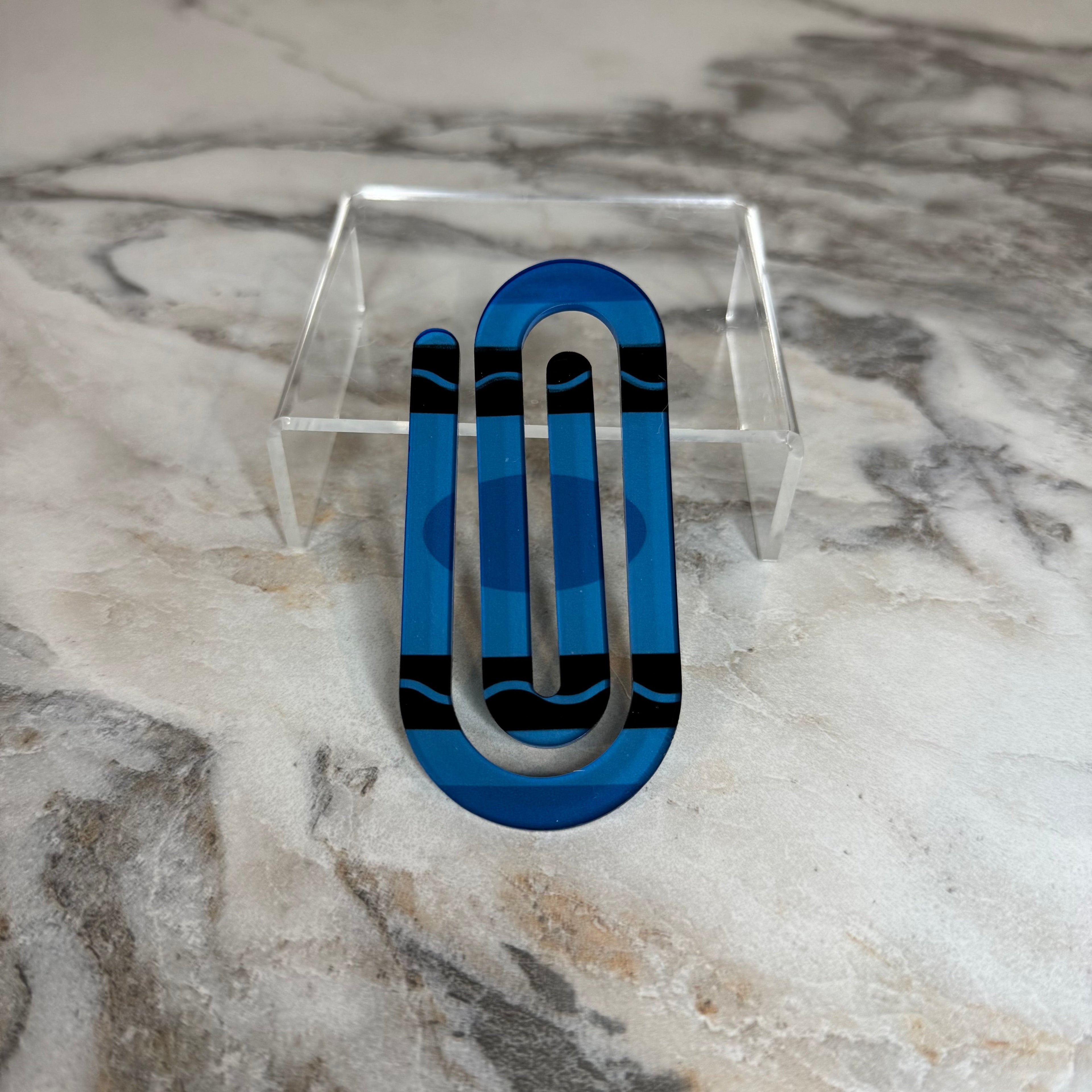Jumbo Paperclip - Blue Crayon