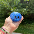 Squishy Toy - Viral Dumpling, Blue Glitter + Water Beads